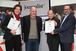 Lisa Totzauer (ORF eins) und das Team von „Bist du deppert!“ (Puls 4) erhielten den Sonderpreis für Innovation.