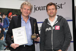 Der Titel "Medienmanager des Jahres" ging an Gerhard Riedler (Mediaprint). Im Bild mit Puls 4-Geschäftsführer Markus Breitenecker.