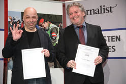 Kulturjournalisten des Jahres: Norbert Mayer ("Presse") und Samir Köck ("Presse").