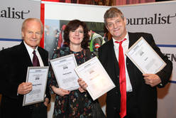 Wolfgang Winheim, Doris Knecht und Dieter Chmelar, "Kurier".