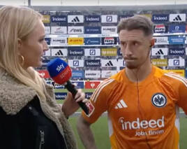 Sky-Panne: Katharina Kleinfeldt verwechselt Werder-Kapitän Marco Friedl mit Eintracht-Profi
